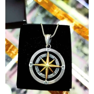 Kuyumculuk Jewellery Gümüş Pusula Kolye