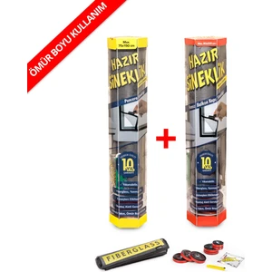 Hazır Sineklik 1 Pencere + 1 Kapı | 2 Li Paket