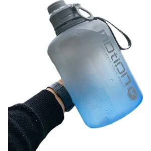 Devils Eye 2200ML Gradyan Büyük Kapasiteli Spor Su Şişesi - Gri/mavi (Yurt Dışından)