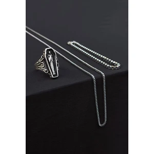 Trend Collection Tabut Işelemeli Ayarlanabilir Yüzük Küp Bileklik ve Kolye Set
