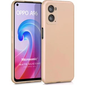Matte Silicone Oppo A96 4g Kılıf Gold