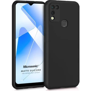 Matte Silicone Infinix Hot 10 Play Kılıf Siyah