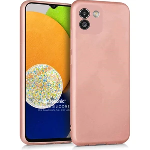 Matte Silicone Samsung Galaxy A03 Kılıf Rose Gold