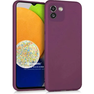 Matte Silicone Samsung Galaxy A03 Kılıf Mor