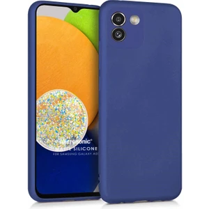 Matte Silicone Samsung Galaxy A03 Kılıf Lacivert