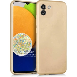 Matte Silicone Samsung Galaxy A03 Kılıf Gold