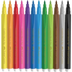 Faber Castell Comfort Serisi Keçeli Kalem 12 Renk Fırça Uçlu 5068155242