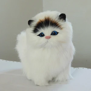 Simülasyon Hayvan Modeli Simülasyon Peluş Kedi Oyuncak Cat (Siyah Kulak) Olarak Adlandırılacak (Yurt Dışından)