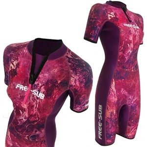 2mm Dreams Purple Kadın Shorty (Kısa) Sörf, Scuba Tüplü Dalış Elbisesi Wetsuit