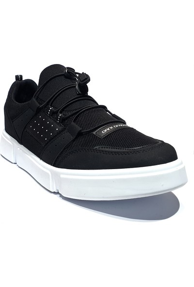 Dark Dragon Siyah Beyaz Erkek Ortobedik Günlük Yürüyüş Sneaker Spor Ayakkabı