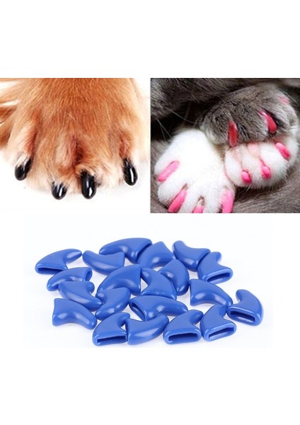 20 Pc Silikon Yumuşak Kedi Tırnak Kapakları, Boyuts (Mavi) (Yurt Dışından) modelleri