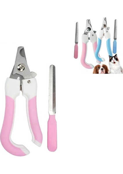 Iki Parçalı Evcil Hayvan Ayak Parmağı Paslanmaz Çelik Kedi ve Köpek Çivi Klipsli Dosya, BoyutS (Pembe) (Yurt Dışından)