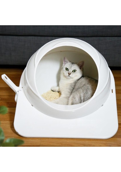 Kedi Çöp Kutusu Pet Büyük Kapalı Tuvalet (Beyaz) (Yurt Dışından) fiyatları