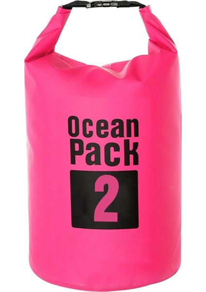 Açık Su Geçirmez Çanta Kuru Çuval Pvc Namlu Torbası, Kapasite2l (Pembe) (Yurt Dışından)