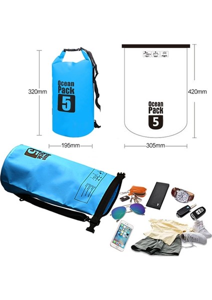 Pvc Su Geçirmez Namlu Torbası, Kapasite5l (Turuncu) (Yurt Dışından)
