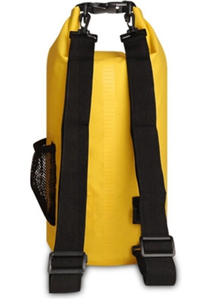 Pvc Klipsli Açık Su Geçirmez Backpackg, Kapasite10L (Sarı) (Yurt Dışından)