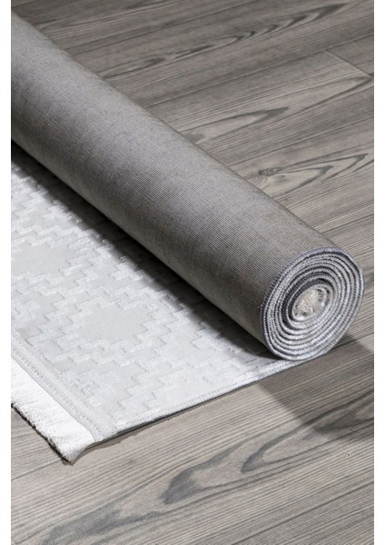 Beyaz Renkli Parlak Yüzeyli Antialerjik Dekoratif Halı fırsatları