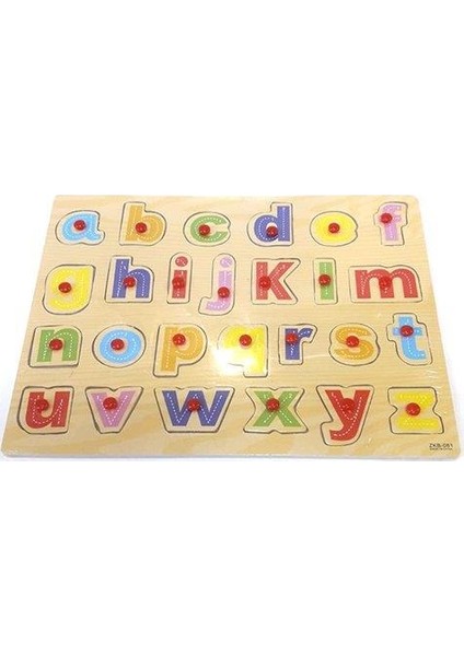 Ahşap Çocuk Gelişimi Neşeli Harfler Puzzle Yapboz