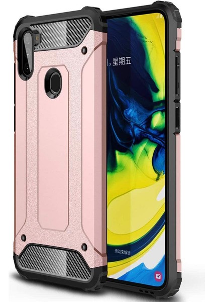 Samsung Galaxy A11 Kılıf Çift Katmanlı Crash Darbe Korumalı + 5d Tam Ekran Cam