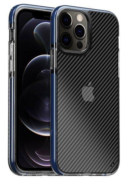 iPhone 12 Pro Max Kılıf Karbon Fiber Mat Dizayn+Nano Cam