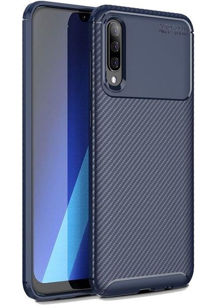 Samsung Galaxy A70 Kılıf Silikon Negro Karbon Darbe Emici + Kırılmayan Nano Cam