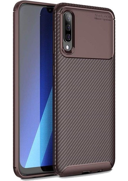 Samsung Galaxy A70 Kılıf Silikon Negro Karbon Darbe Emici + Kırılmayan Nano Cam