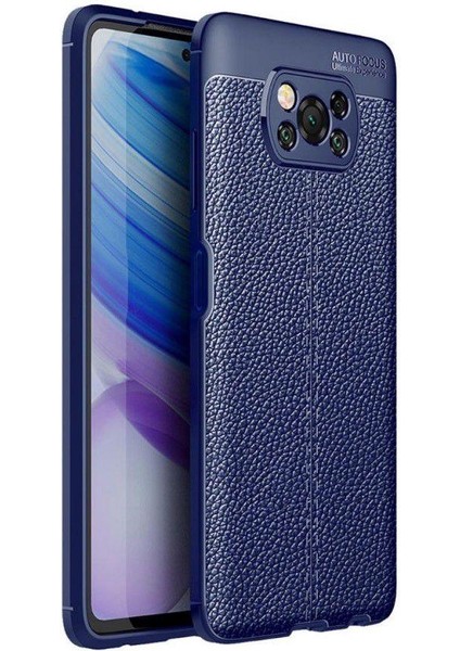 Xiaomi Poco X3 Pro Kılıf Niss Deri Görünümlü Silikon+ 5d Nano Cam
