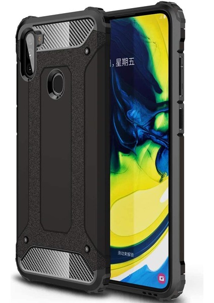 Samsung Galaxy A11 Kılıf Çift Katmanlı Crash Darbe Korumalı + 5d Tam Ekran Cam