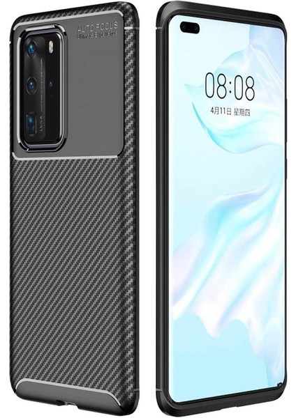 Huawei P40 Pro Kılıf Silikon Negro Karbon Darbe Koruma