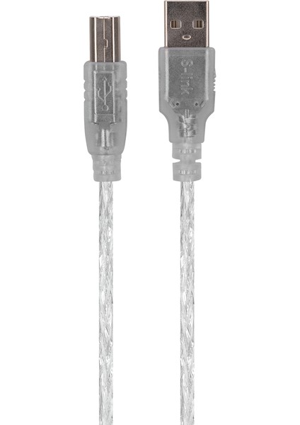 USB250 Usb2.0 5m Şeffaf USB Am/bm Kablo