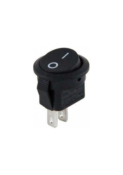 IC-134E Mini (S) Yuvarlak Işıksız Anahtar On-Off 2p Beyaz