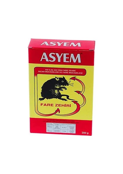 As İlaç Asyem Fare Yemi 250 gr