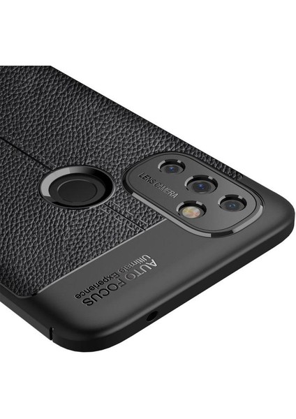 Oneplus Nord N100 Kılıf Silikon Niss Deri Görünümlü Kamera Korumalı