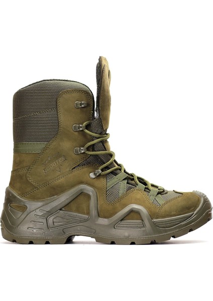 Erkek Su Geçirmez Nubuk Deri Askeri Tactical Bot Haki 1490