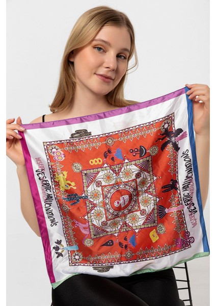 Saria Moda Renkli Etnik Desen Fular Bandana