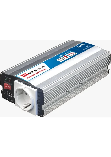 Inverter 600 Watt 12VDC-220VAC Şarjlı Dc/ac Powertam Sinüs Inverter Mervesan MTI--12S