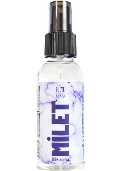 Çanta Cep Boy Milet Kolonyası Ege Serisi Sprey - 100 Ml. (80 Derece) - (Parfümlü)