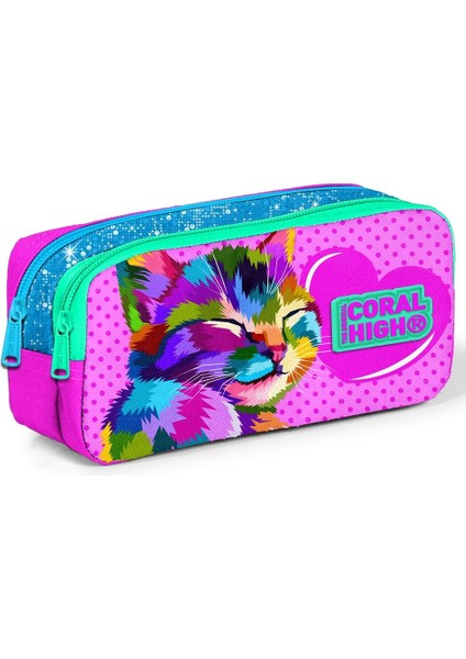 Coral High Sevimli Kedi Baskılı Sırt Çantası ve Kalemlik Seti 31x42x17 cm 8 Yaş ve Üzeri modelleri