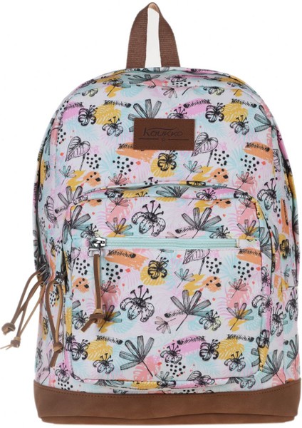 Safari Siyah Çiçek Desenli Okul ve Günlük Sırt Çantası