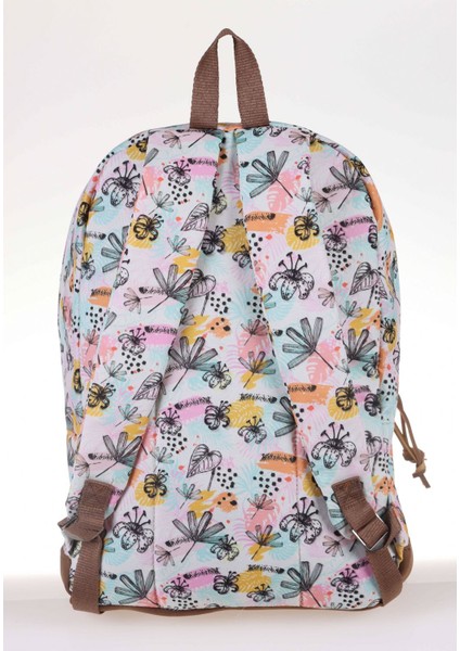 Safari Siyah Çiçek Desenli Okul ve Günlük Sırt Çantası modelleri