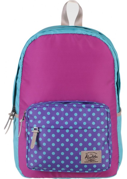 3 Colors Turkuaaz-Mor Puantiyeli Okul ve Günlük Sırt Çantası