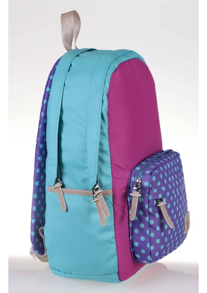 3 Colors Turkuaaz-Mor Puantiyeli Okul ve Günlük Sırt Çantası fiyatları
