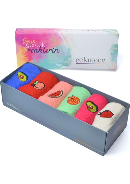 Cekmece 6'lı Meyve Nakıslı Patık