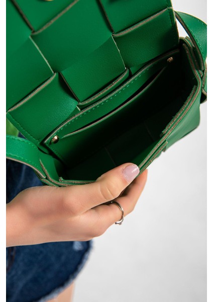 Kadın Kalın Örme Derili Mini Çanta indirimleri