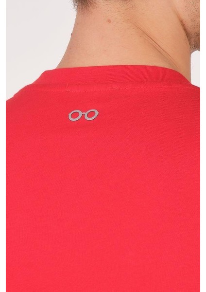 Oversize T-Shirt Renk Kırmızı Positive Negative (Erkek -Kadın)