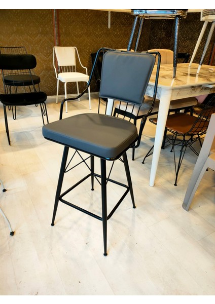Reina Bar Sandalyesi 65 cm Antrasit