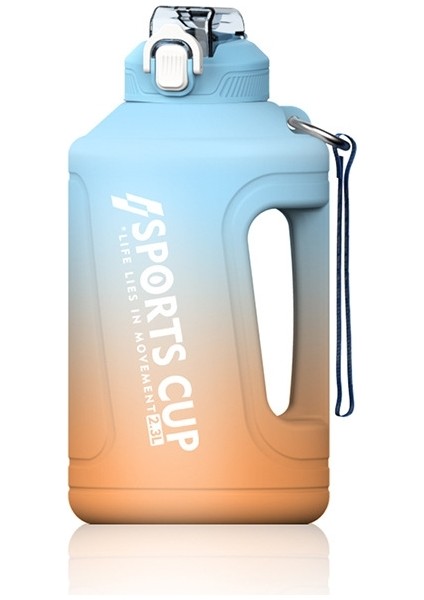 1500ML Büyük Kapasiteli Gradyan Saman Fincan Mavi (Yurt Dışından)