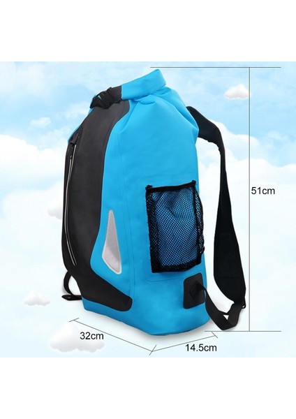 Pvc Klipli Dış Mekan Su Geçirmez Backpackg, Kapasite: 25L (Turuncu) (Yurt Dışından) modelleri