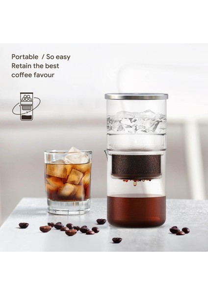 300ML Soğuk Demleme Kahve Makinesi Damla Kahve Makinesi Buz Damla Pot Için Ev Kafe (Yurt Dışından)