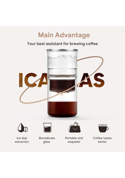 300ML Soğuk Demleme Kahve Makinesi Damla Kahve Makinesi Buz Damla Pot Için Ev Kafe (Yurt Dışından)